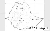 Blank Simple Map of Ethiopia, cropped outside