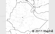 Blank Simple Map of Ethiopia, no labels