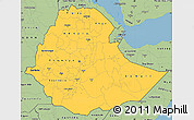 Savanna Style Simple Map of Ethiopia