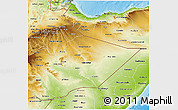 Physical 3D Map of Somali