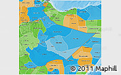 Political Shades 3D Map of Somali