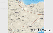 Shaded Relief 3D Map of Somali