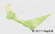 Physical 3D Map of Gode, single color outside