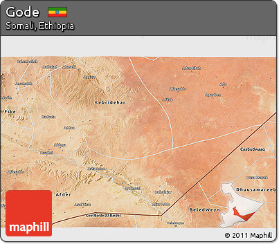 Satellite 3D Map of Gode