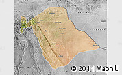Satellite Map of Jijiga, desaturated
