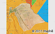 Satellite Map of Jijiga, political outside