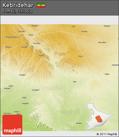 Physical 3D Map of Kebridehar