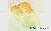 Physical 3D Map of Kebridehar, lighten