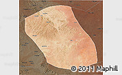 Satellite 3D Map of Kebridehar, darken