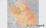 Satellite 3D Map of Kebridehar, desaturated