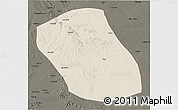 Shaded Relief 3D Map of Kebridehar, darken