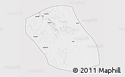 Silver Style 3D Map of Kebridehar, single color outside