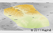Physical Panoramic Map of Kebridehar, desaturated