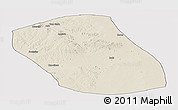 Shaded Relief Panoramic Map of Kebridehar, cropped outside