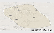 Shaded Relief Panoramic Map of Kebridehar, lighten