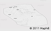 Silver Style Panoramic Map of Kebridehar, single color outside