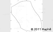 Blank Simple Map of Kebridehar, cropped outside, no labels