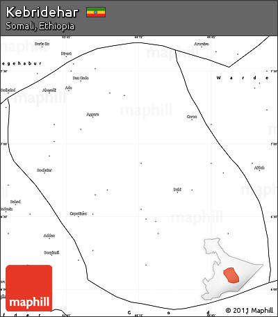 Blank Simple Map of Kebridehar