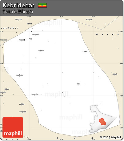 Classic Style Simple Map of Kebridehar