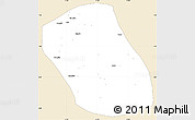 Classic Style Simple Map of Kebridehar, single color outside