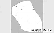 Gray Simple Map of Kebridehar, single color outside