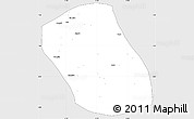 Silver Style Simple Map of Kebridehar, single color outside