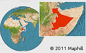 Satellite Location Map of Somali