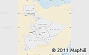 Classic Style Map of Somali, single color outside