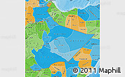 Political Shades Map of Somali