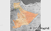 Satellite Map of Somali, desaturated