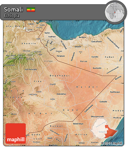 Satellite Map of Somali
