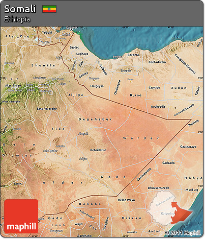 Satellite Map of Somali