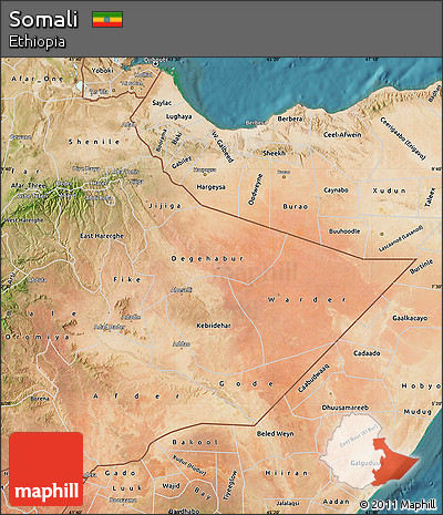 Satellite Map of Somali
