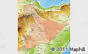 Satellite Map of Somali, physical outside