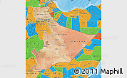 Satellite Map of Somali, political outside