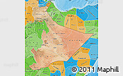 Satellite Map of Somali, political shades outside