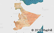 Satellite Map of Somali, single color outside