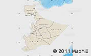 Shaded Relief Map of Somali, single color outside