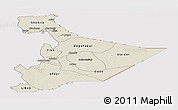 Shaded Relief Panoramic Map of Somali, cropped outside