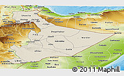 Shaded Relief Panoramic Map of Somali, physical outside