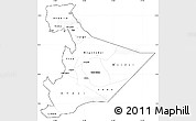 Blank Simple Map of Somali, cropped outside
