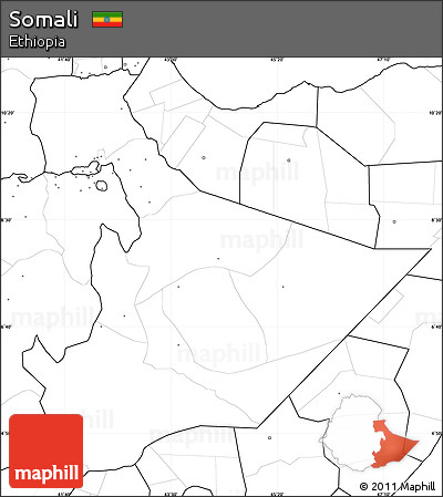 Blank Simple Map of Somali, no labels