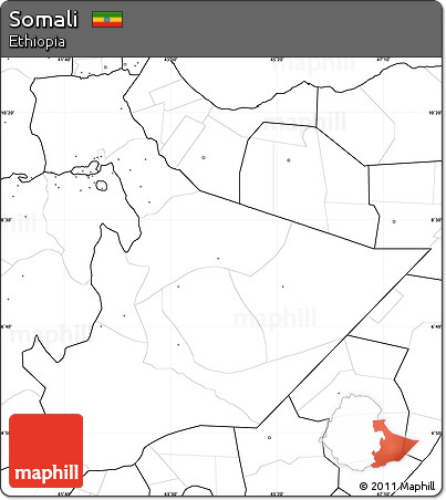 Blank Simple Map of Somali, no labels