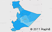 Political Shades Simple Map of Somali, cropped outside