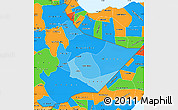 Political Shades Simple Map of Somali, political outside
