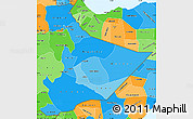 Political Shades Simple Map of Somali