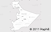 Silver Style Simple Map of Somali, cropped outside