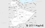 Silver Style Simple Map of Somali