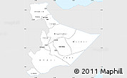 Silver Style Simple Map of Somali, single color outside