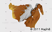 Physical Map of Gurage, cropped outside